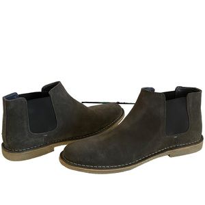 KENNETH COLE REACTION Dark Gray Suede Pull On Ankle Boot Size 10.5